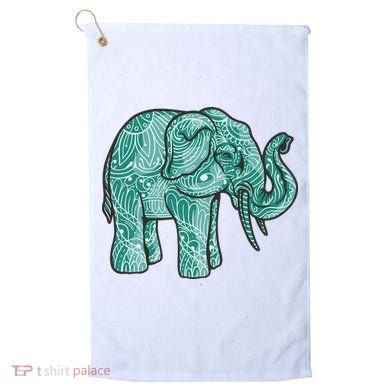Elephant Mandala Cute Gift Golf Towel