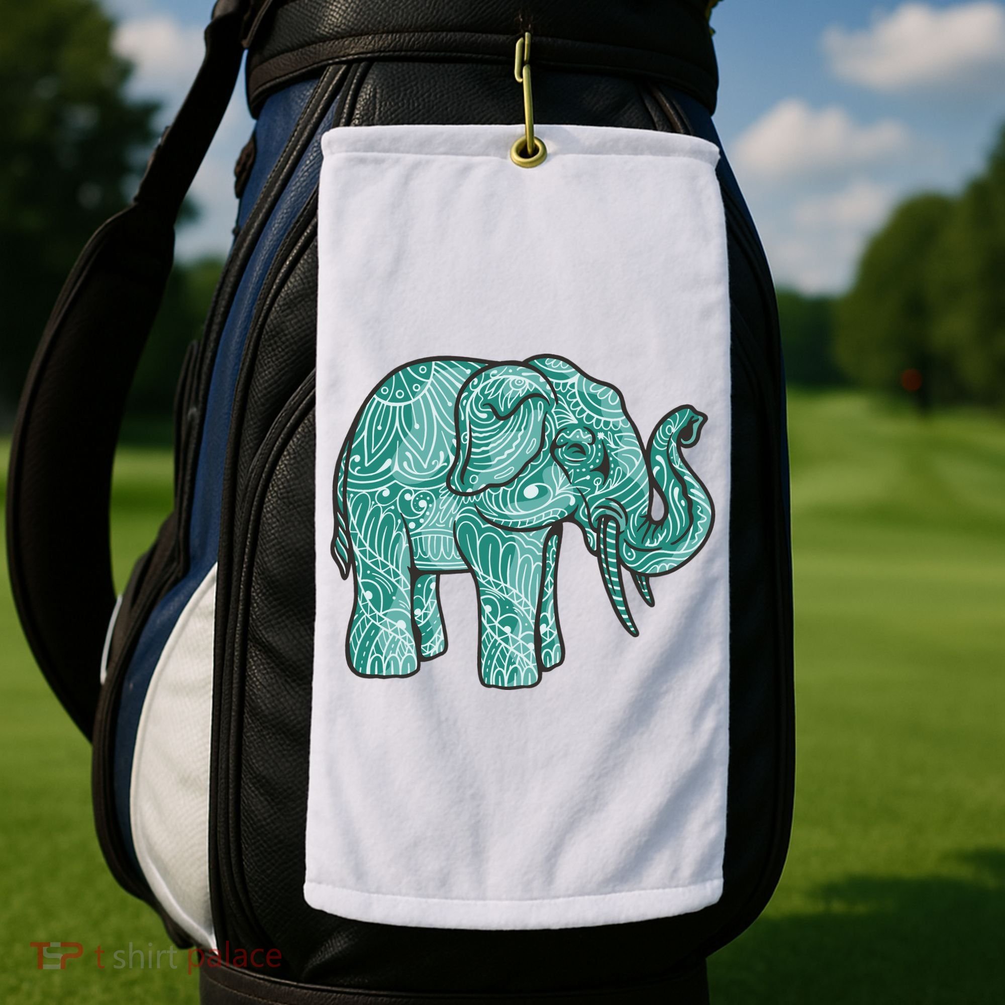 Elephant Mandala Cute Gift Golf Towel