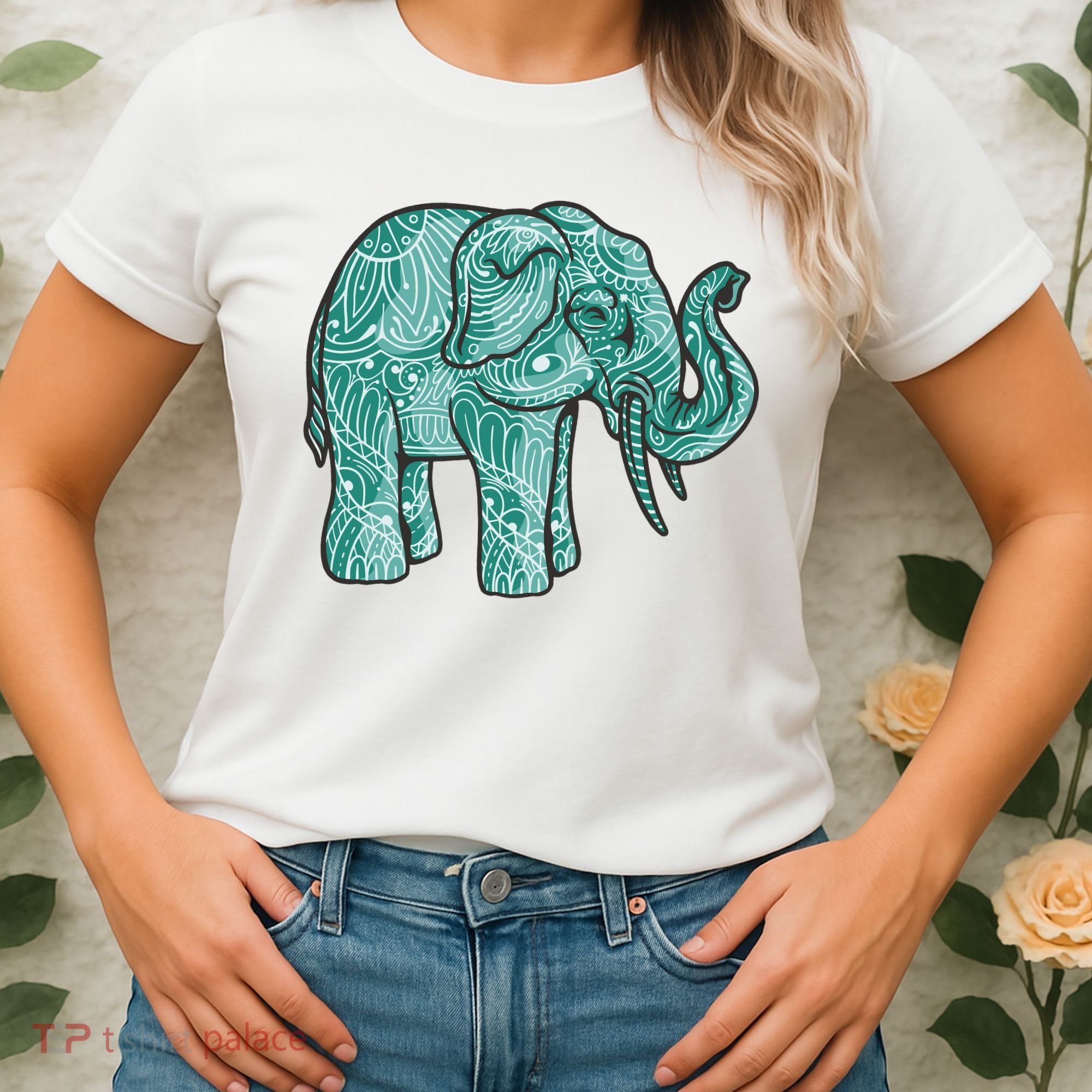 Elephant Mandala Cute Gift Women's T-Shirt