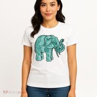 Elephant Mandala Cute Gift Women's T-Shirt thumb 4