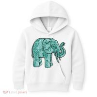 Elephant Mandala Cute Gift Kids Hoodie thumb 0