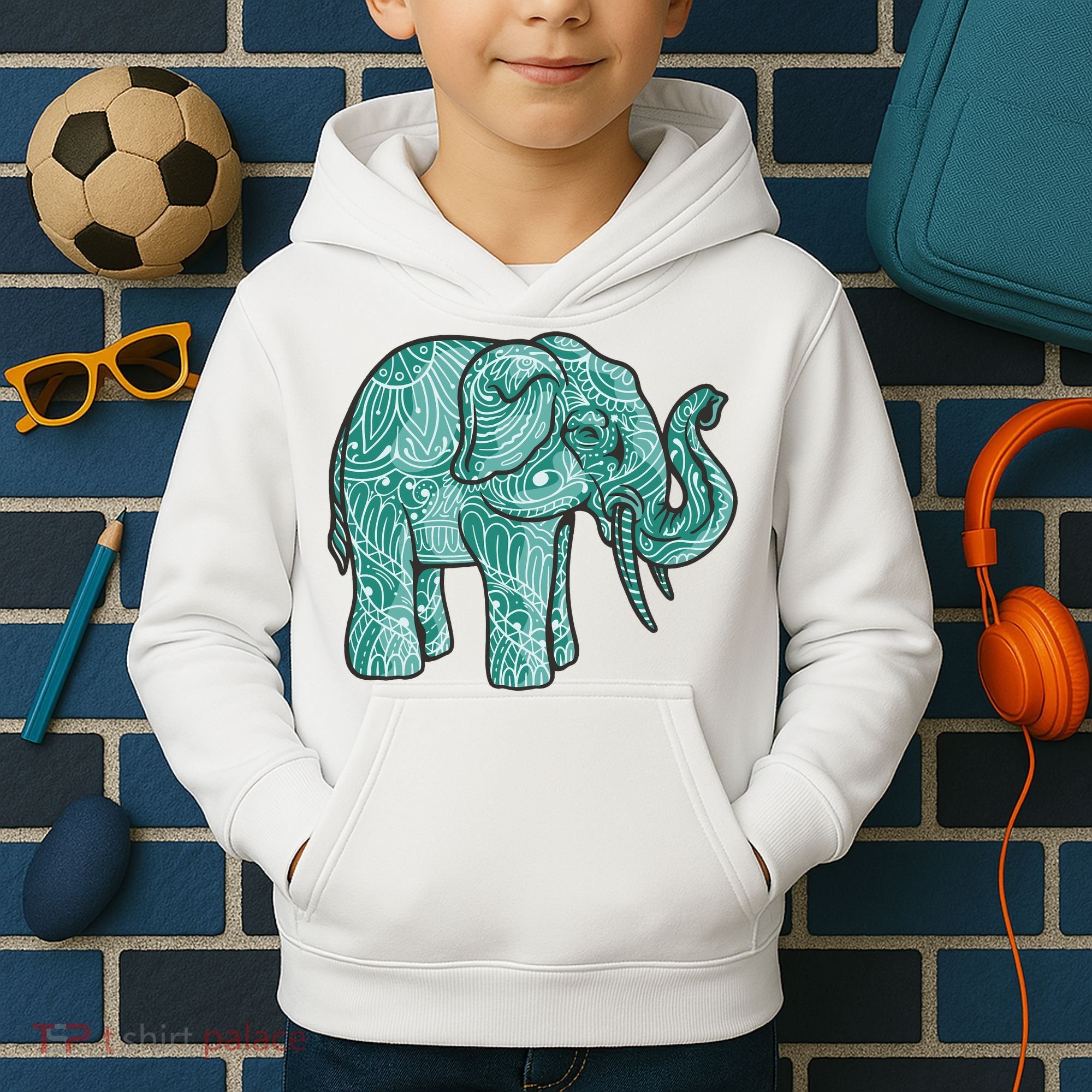 Elephant Mandala Cute Gift Kids Hoodie