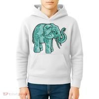 Elephant Mandala Cute Gift Kids Hoodie thumb 4