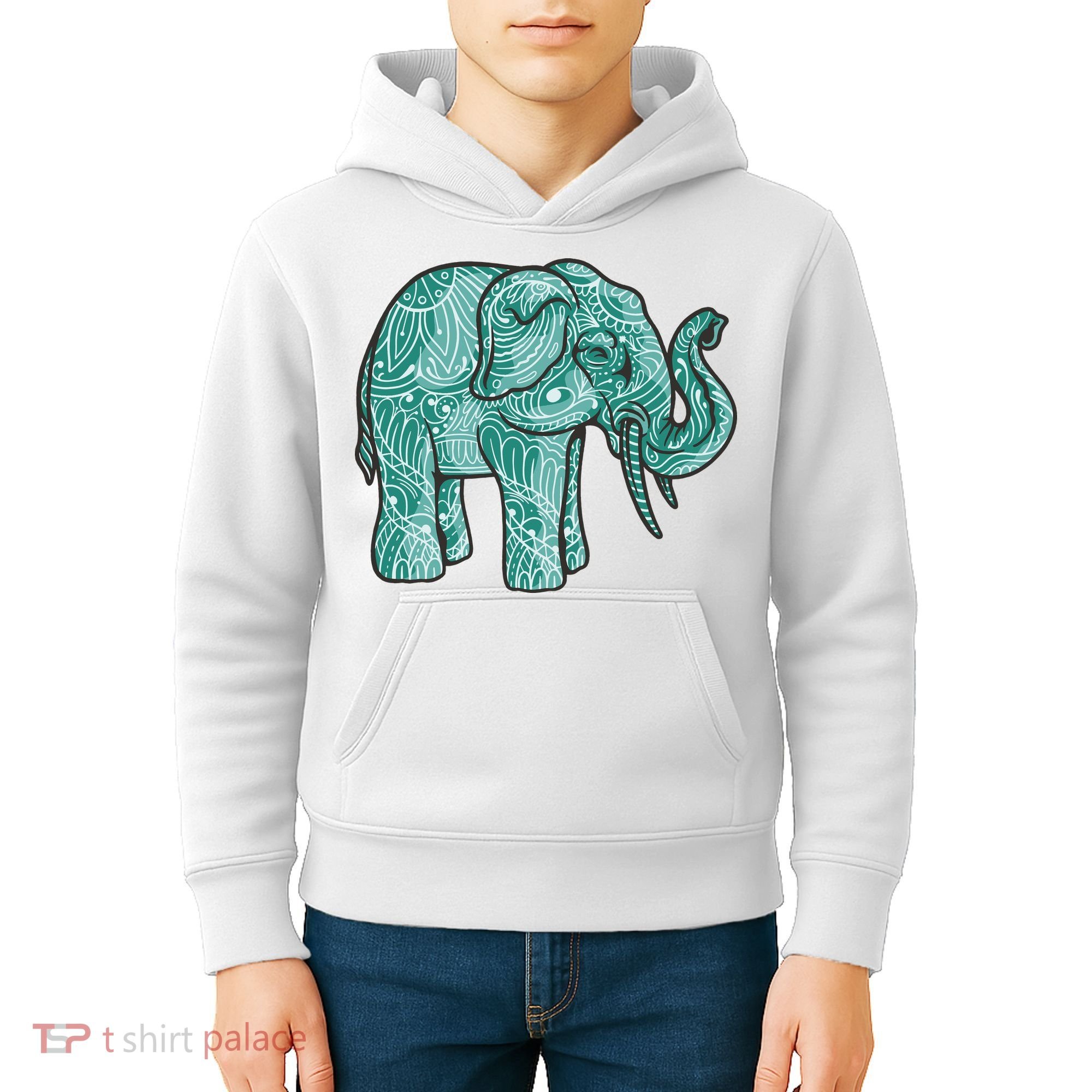 Elephant Mandala Cute Gift Kids Hoodie