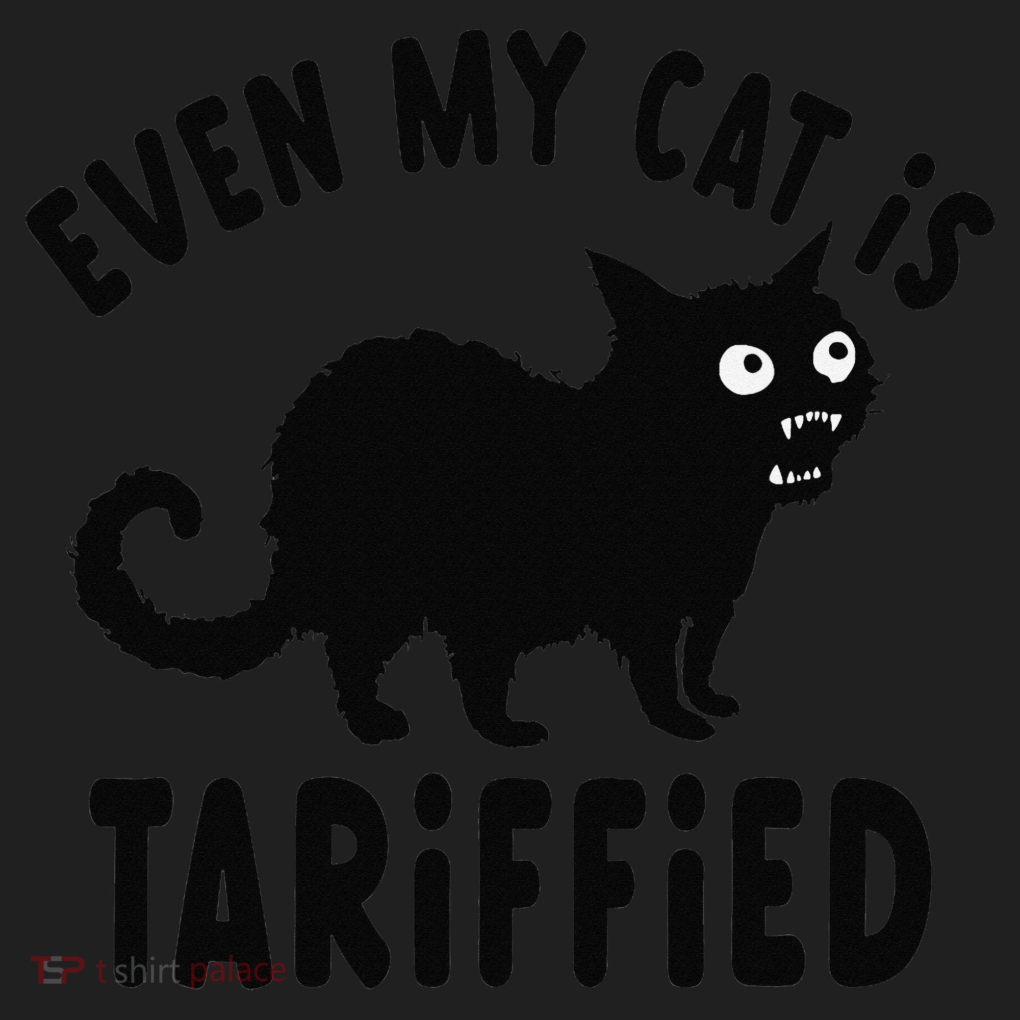 Even My Cat Is Terrified Funny Creepy Cat Face Scary Kitten Beanie