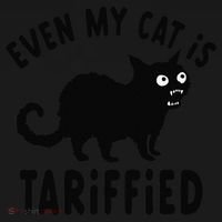 Even My Cat Is Terrified Funny Creepy Cat Face Scary Kitten Pajama Set thumb 2