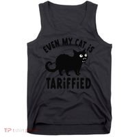 Even My Cat Is Terrified Funny Creepy Cat Face Scary Kitten Tank Top thumb 0