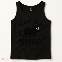 Even My Cat Is Terrified Funny Creepy Cat Face Scary Kitten Tank Top thumb 2