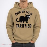 Even My Cat Is Terrified Funny Creepy Cat Face Scary Kitten Hoodie thumb 0