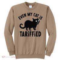 Even My Cat Is Terrified Funny Creepy Cat Face Scary Kitten Sweatshirt thumb 0