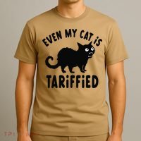 Even My Cat Is Terrified Funny Creepy Cat Face Scary Kitten T-Shirt thumb 3