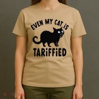 Even My Cat Is Terrified Funny Creepy Cat Face Scary Kitten T-Shirt thumb 4