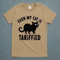 Even My Cat Is Terrified Funny Creepy Cat Face Scary Kitten T-Shirt thumb 5