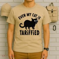 Even My Cat Is Terrified Funny Creepy Cat Face Scary Kitten T-Shirt thumb 6