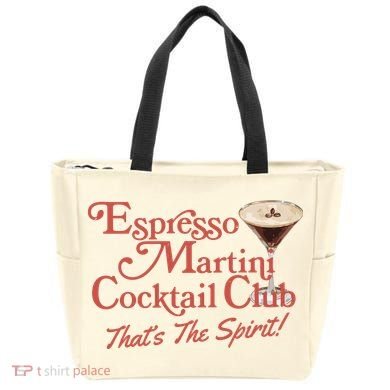 Espresso Martini Cocktail Club Tote Bag