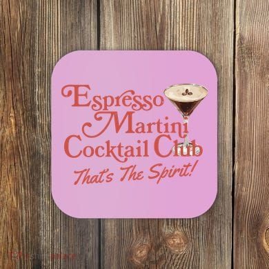 Espresso Martini Cocktail Club Coaster