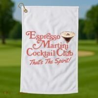 Espresso Martini Cocktail Club Golf Towel thumb 1