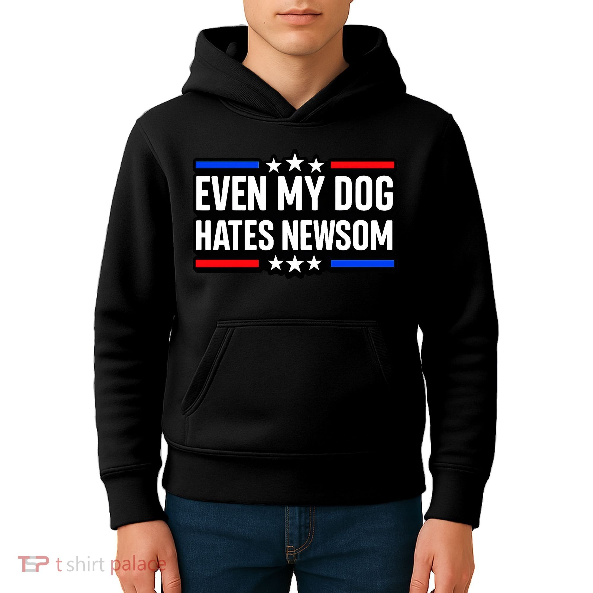 Even My Dog Hates Gavin Newsom Kids Hoodie
