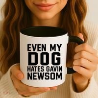 Even My Dog Hates Gavin Newsom Funny Politics Coffee Mug thumb 3