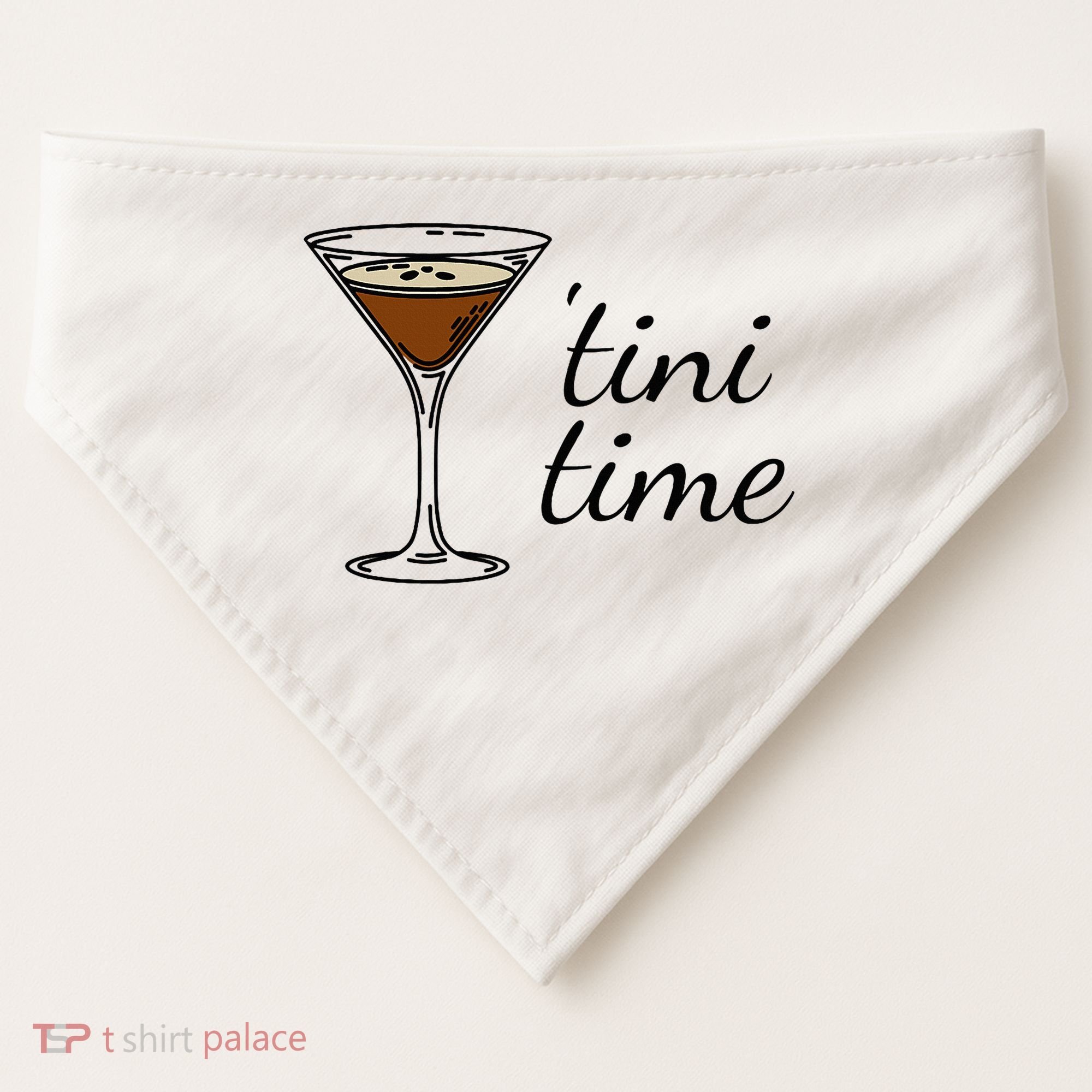 Espresso Martini Drinking Coffee Lovers Cocktail Bartender USA-Made Doggie Bandana