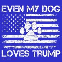 Even My Dog Loves Trump Usa Flag Election Trump Support Gift Sweatshirt thumb 3