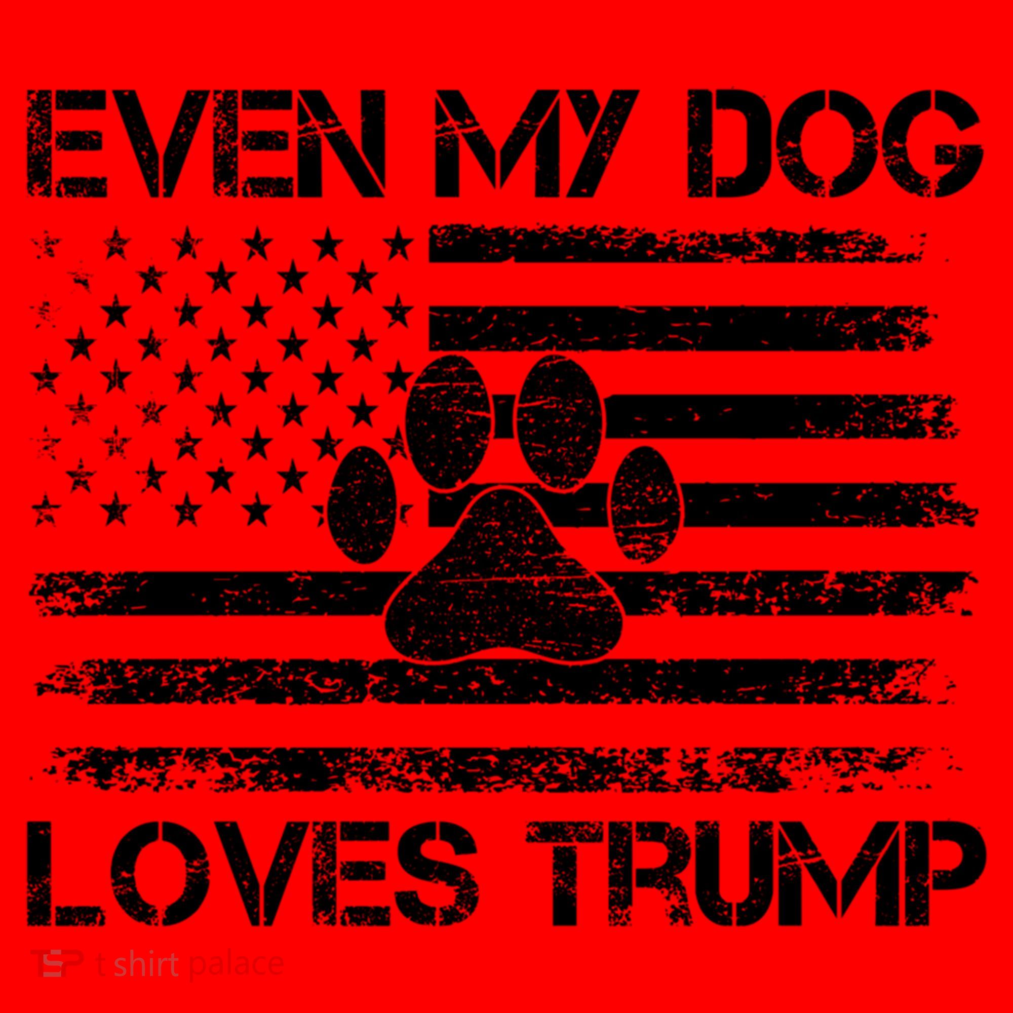 Even My Dog Loves Trump Usa Flag Election Trump Support Gift Santa Hat