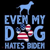 Even My Dog Hates Biden Ornament thumb 1
