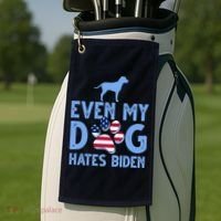 Even My Dog Hates Biden Golf Towel thumb 2