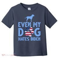 Even My Dog Hates Biden Toddler T-Shirt thumb 0