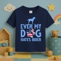 Even My Dog Hates Biden Toddler T-Shirt thumb 3