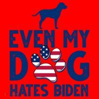 Even My Dog Hates Biden Santa Hat thumb 1