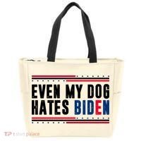 Even My Dog Hates Biden Funny Tote Bag thumb 0