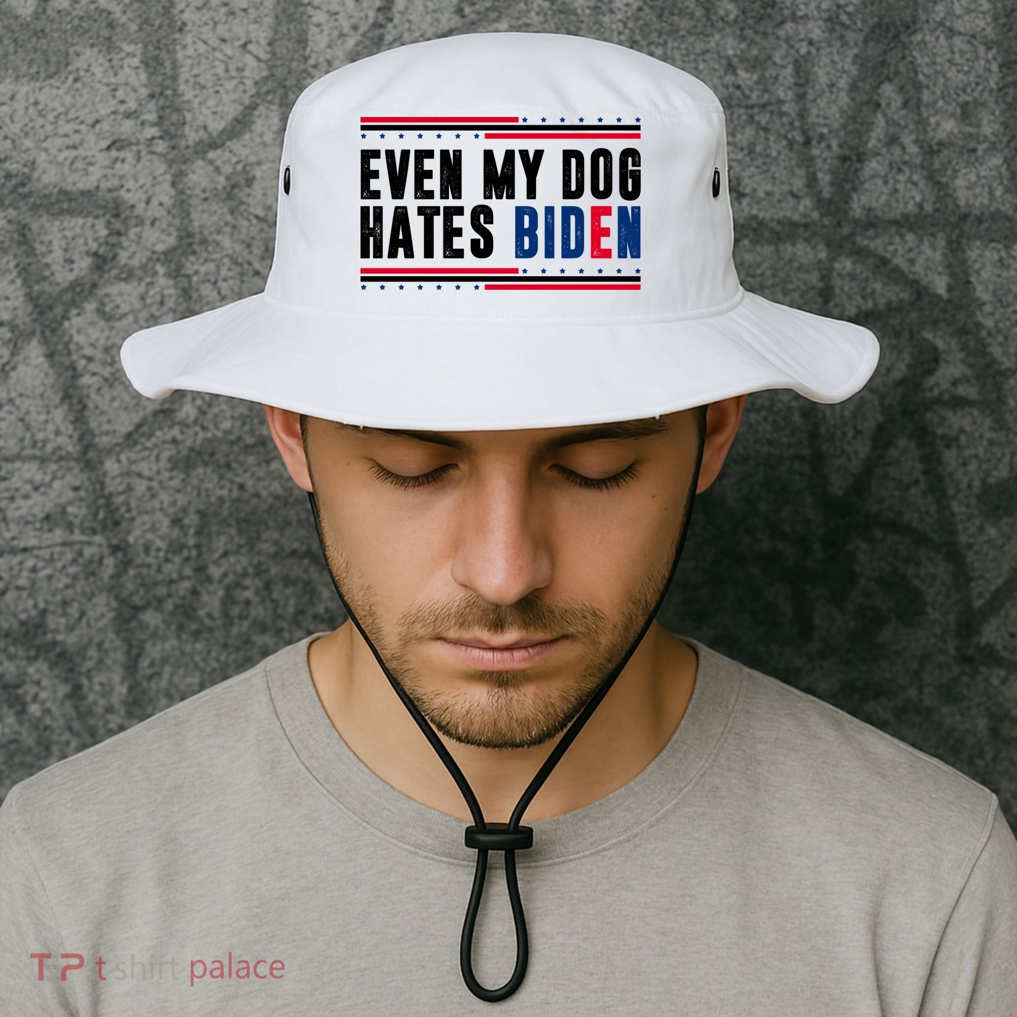 Even My Dog Hates Biden Funny Bucket Hat