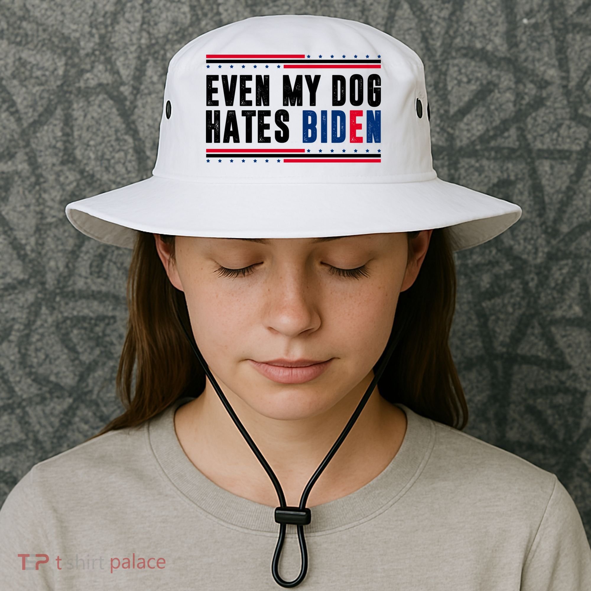 Even My Dog Hates Biden Funny Bucket Hat