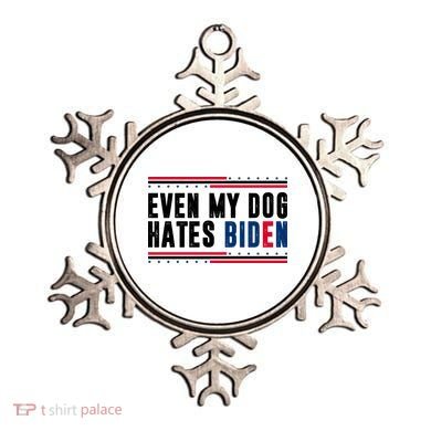 Even My Dog Hates Biden Funny Ornament