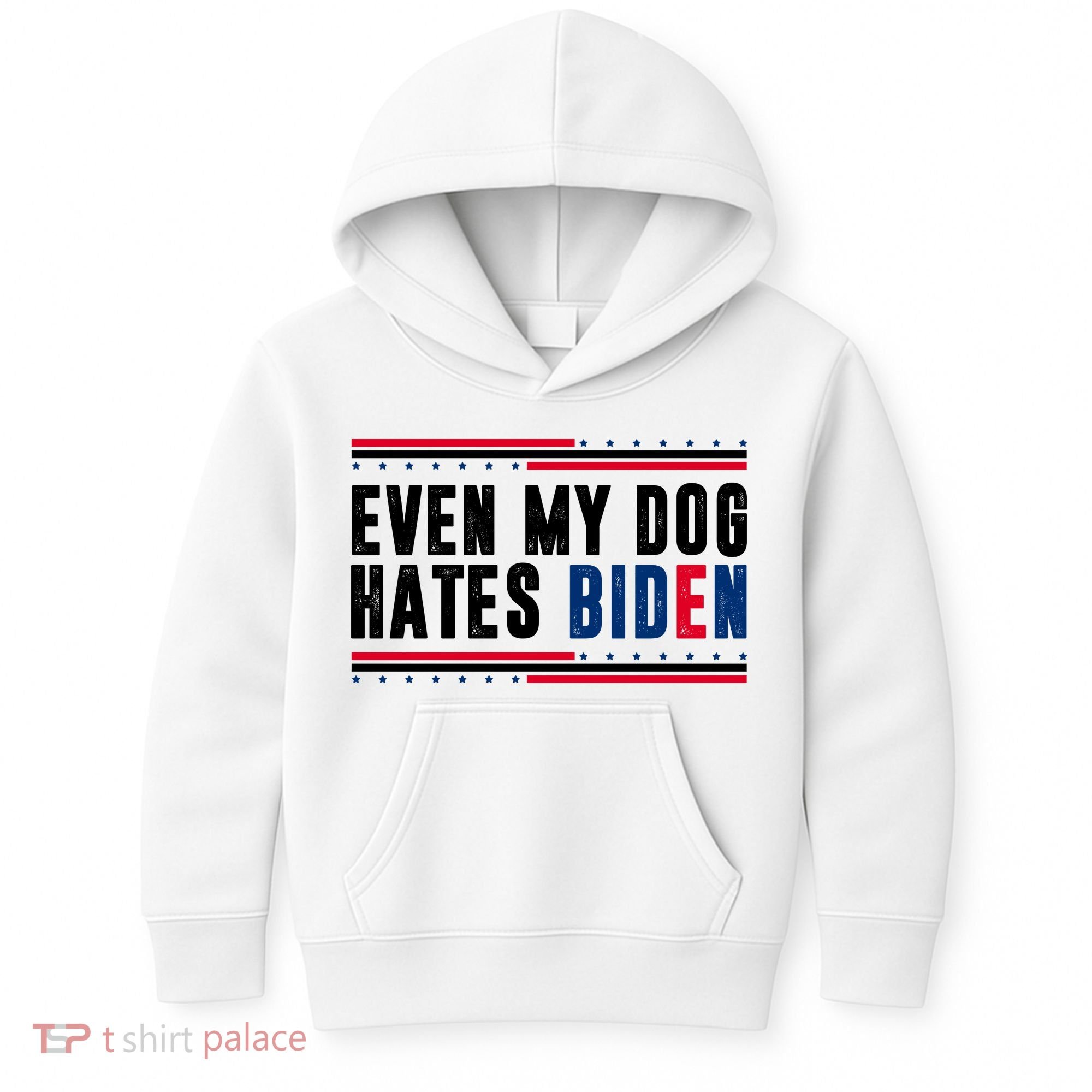 Even My Dog Hates Biden Funny Kids Hoodie
