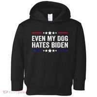 Even My Dog Hates Biden Shirt Funny Anti Biden Toddler Hoodie thumb 0
