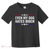 Even My Dog Hates Biden Shirt Funny Anti Biden Toddler T-Shirt thumb 0