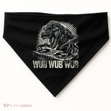 Electronic Music Dinosaur Dj Dubstep USA-Made Doggie Bandana