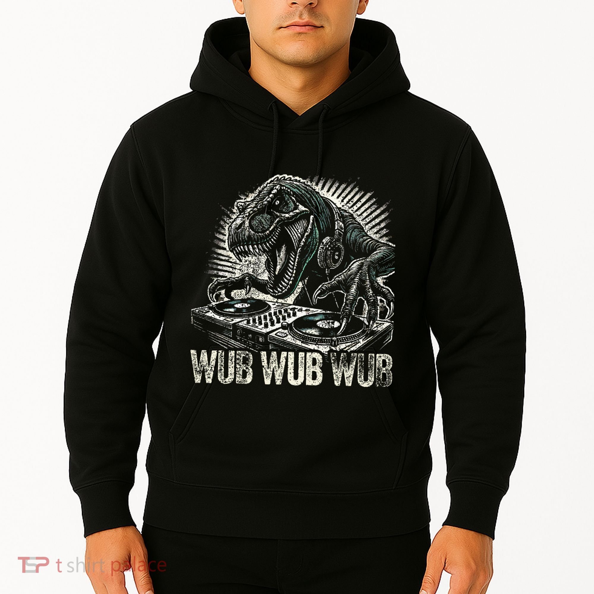 Electronic Music Dinosaur Dj Dubstep Hoodie