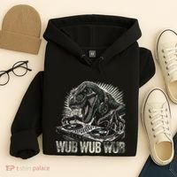 Electronic Music Dinosaur Dj Dubstep Hoodie thumb 4