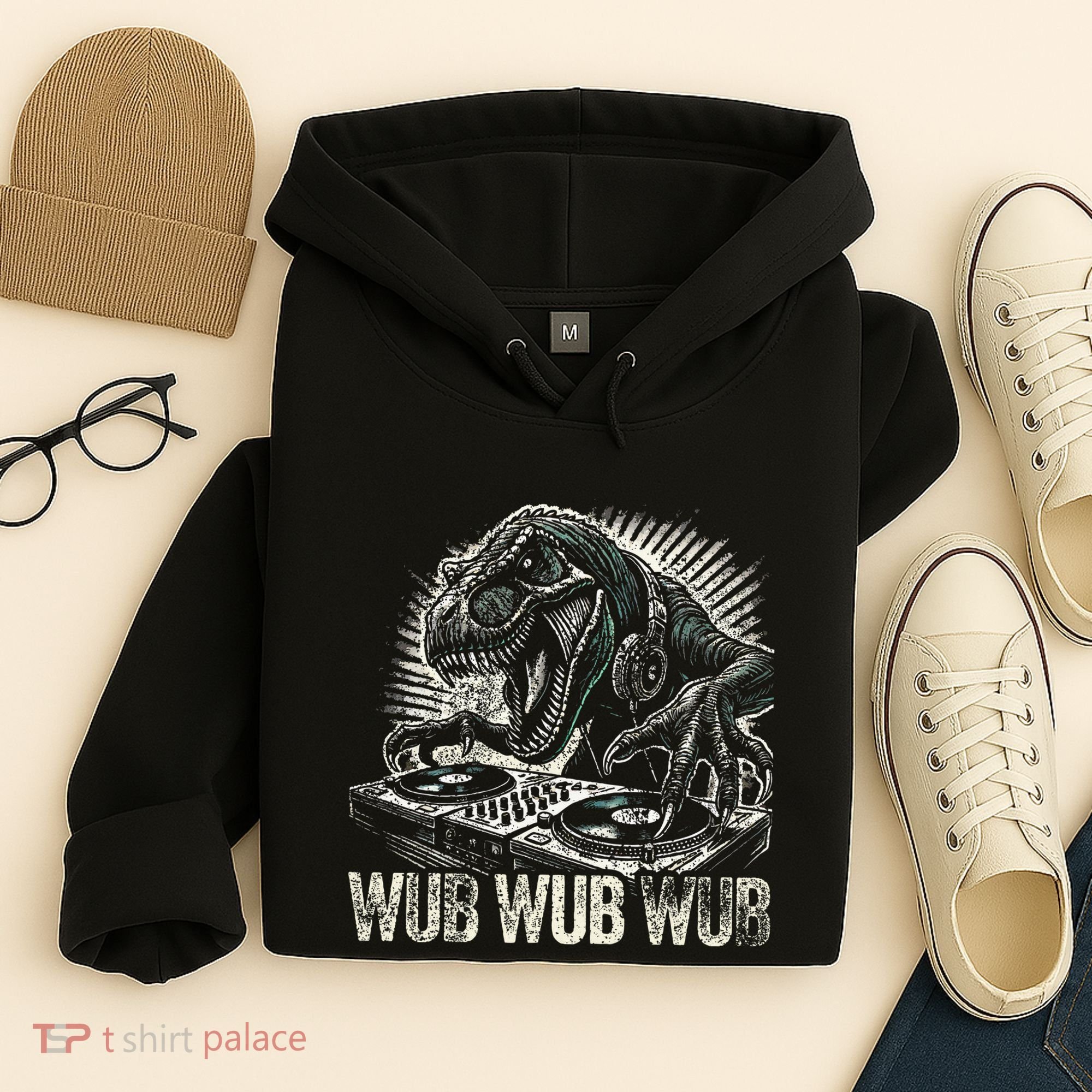 Electronic Music Dinosaur Dj Dubstep Hoodie