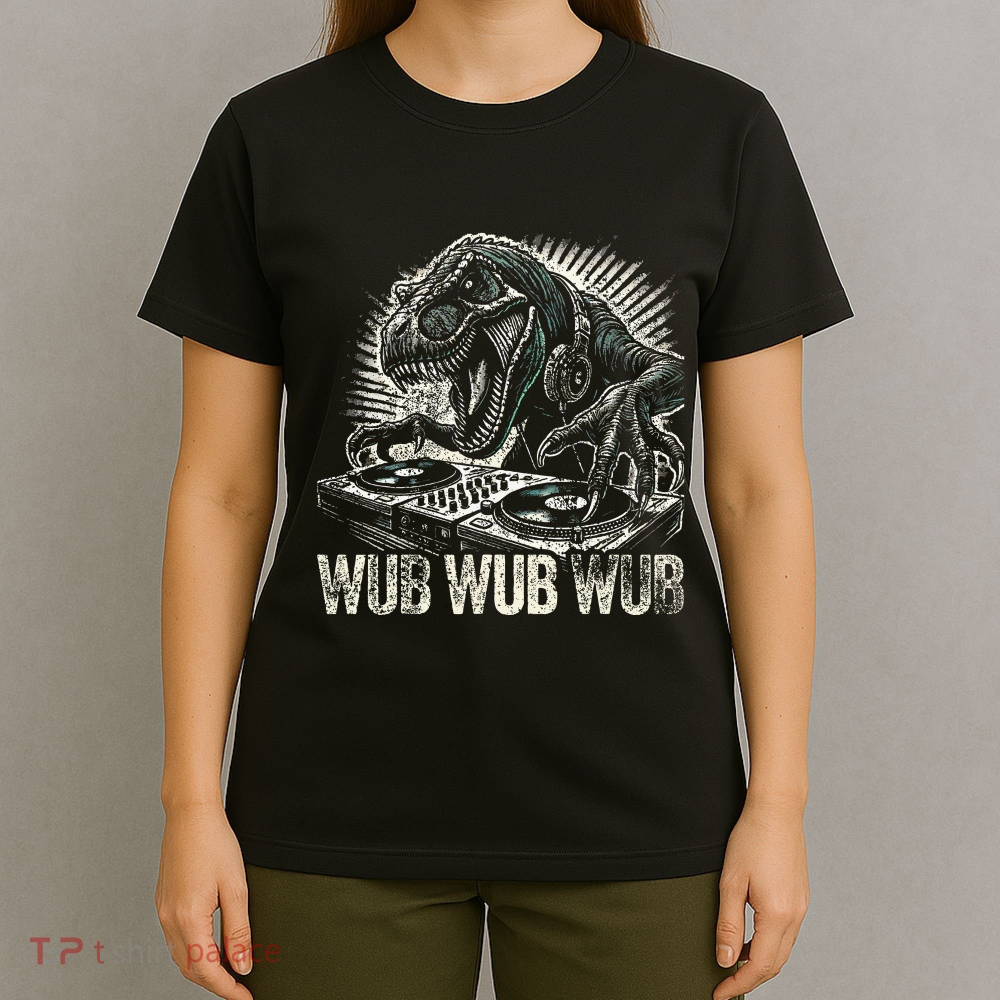 Electronic Music Dinosaur Dj Dubstep T-Shirt