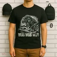 Electronic Music Dinosaur Dj Dubstep T-Shirt thumb 6
