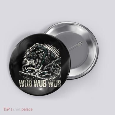 Electronic Music Dinosaur Dj Dubstep Button