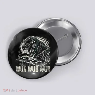 Electronic Music Dinosaur Dj Dubstep Button