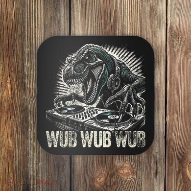 Electronic Music Dinosaur Dj Dubstep Coaster