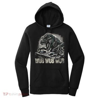 Electronic Music Dinosaur Dj Dubstep Women's Hoodie