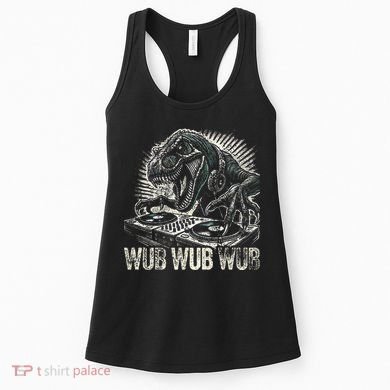 Electronic Music Dinosaur Dj Dubstep Women's Tank Top