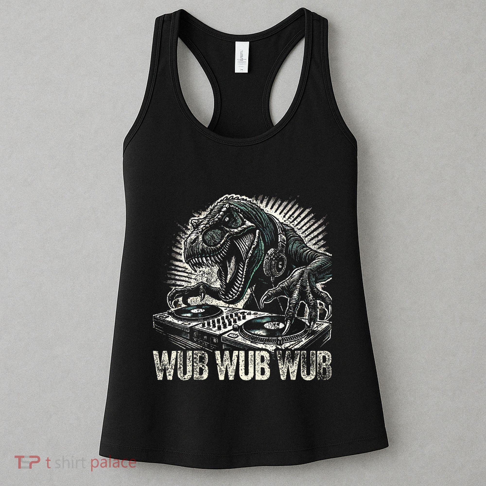 Electronic Music Dinosaur Dj Dubstep Women's Tank Top